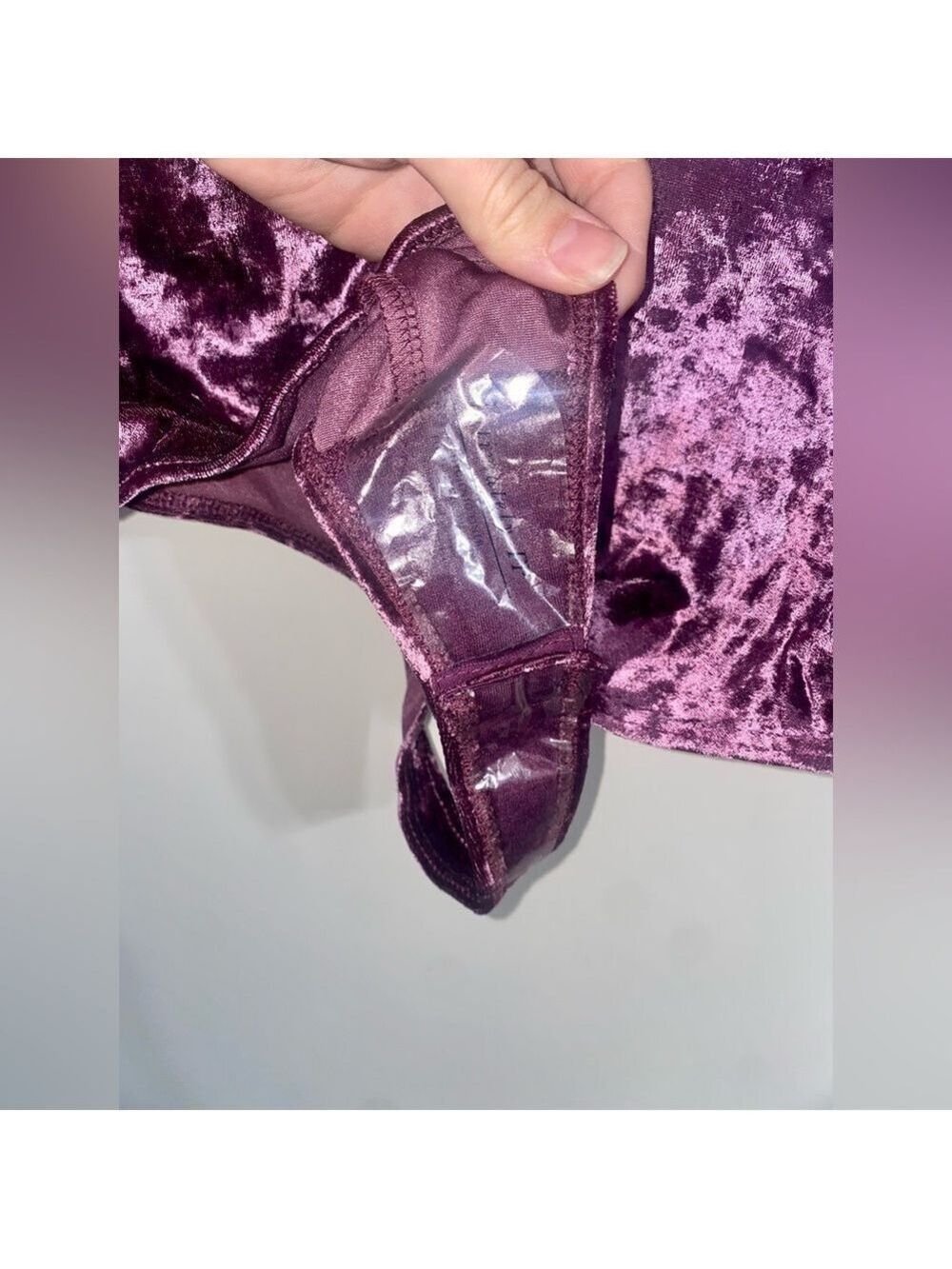 NWOT Free People Don’t You Wish Velvet Bodysuit - Picture 4 of 5
